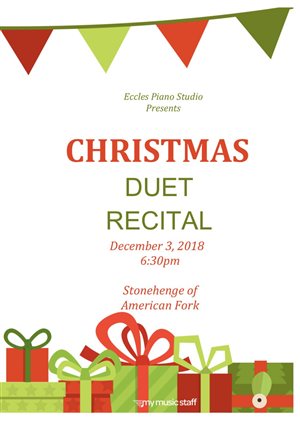 2018 Christmas Duet Recital at Stonehenge Assisted Care Facility